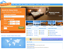 Tablet Screenshot of hotelsbycity.net